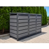 ZABUDOWA ŚMIETNIKOWA 3x120L kolor GRAFIT